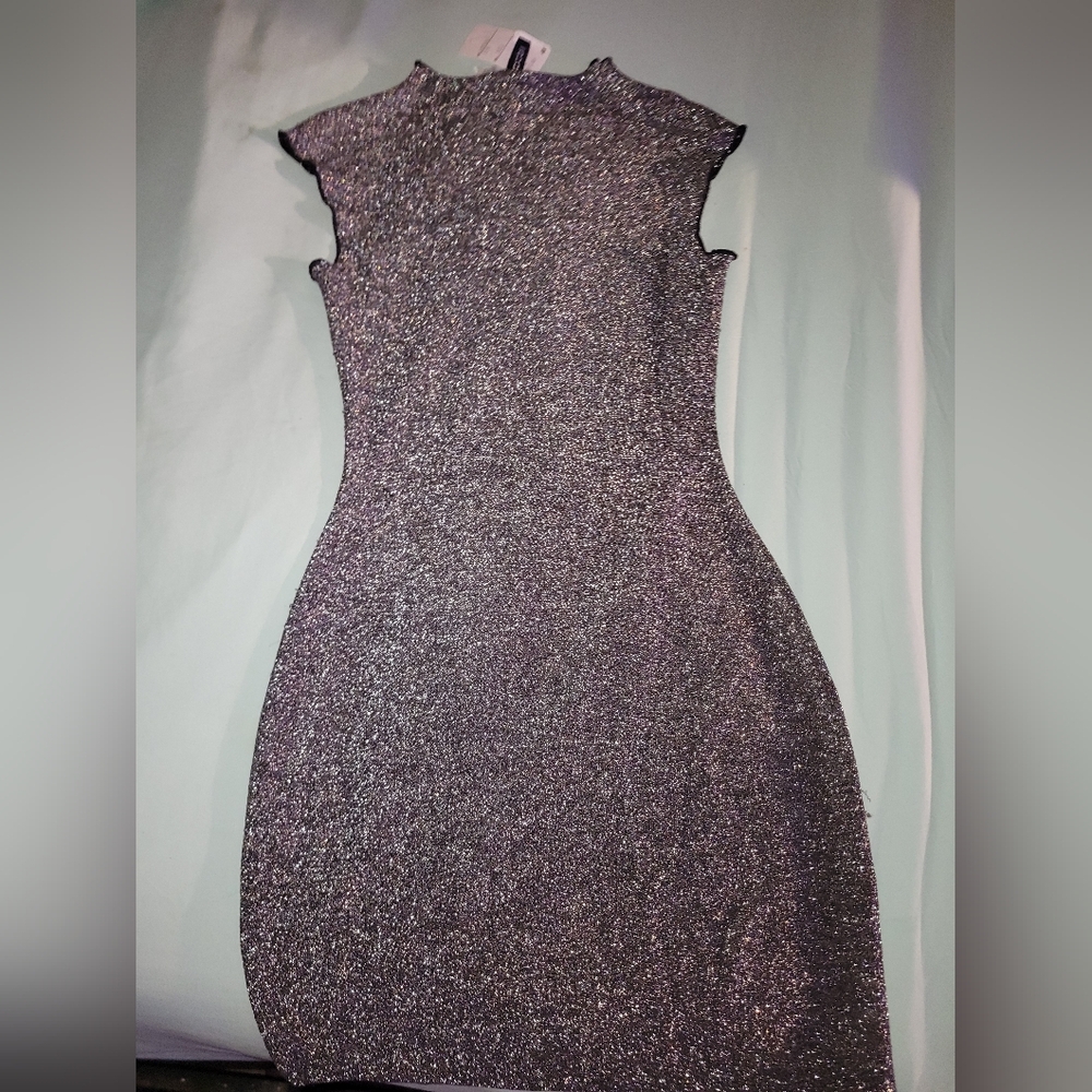 H&M Shimmering Gray Mini Dress/Top